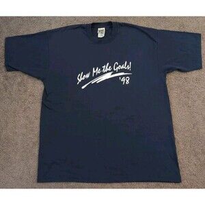 Vintage Men's 1998 World Cup Show Me the Goals USPS Promotional T-Shirt